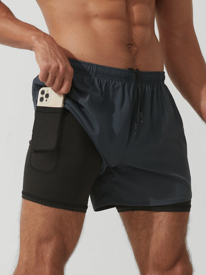 Pantalón Corto Deporte 2 en 1 Impermeable