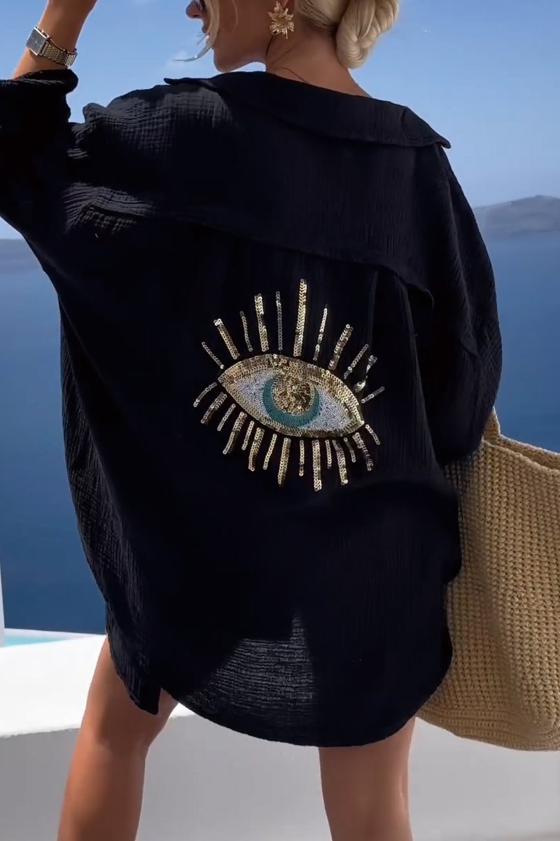 Blusa Mujer Estampado Ojos