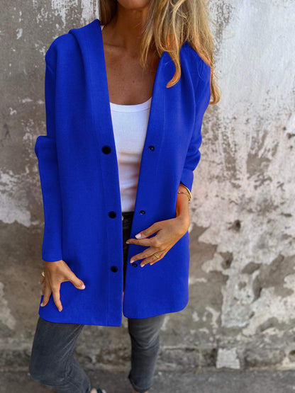 Chaqueta casual con capucha y cierre fácil