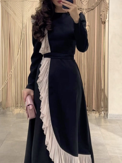 Vestido Patchwork Chic Manga Larga - Vestiria