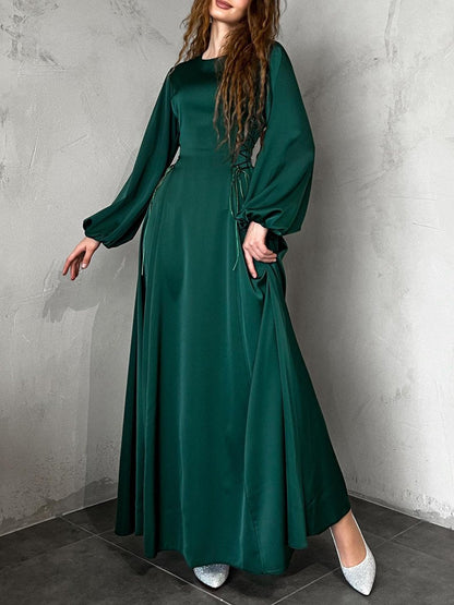 Vestido Elegante con Encaje y Escote Redondo - Vestiria