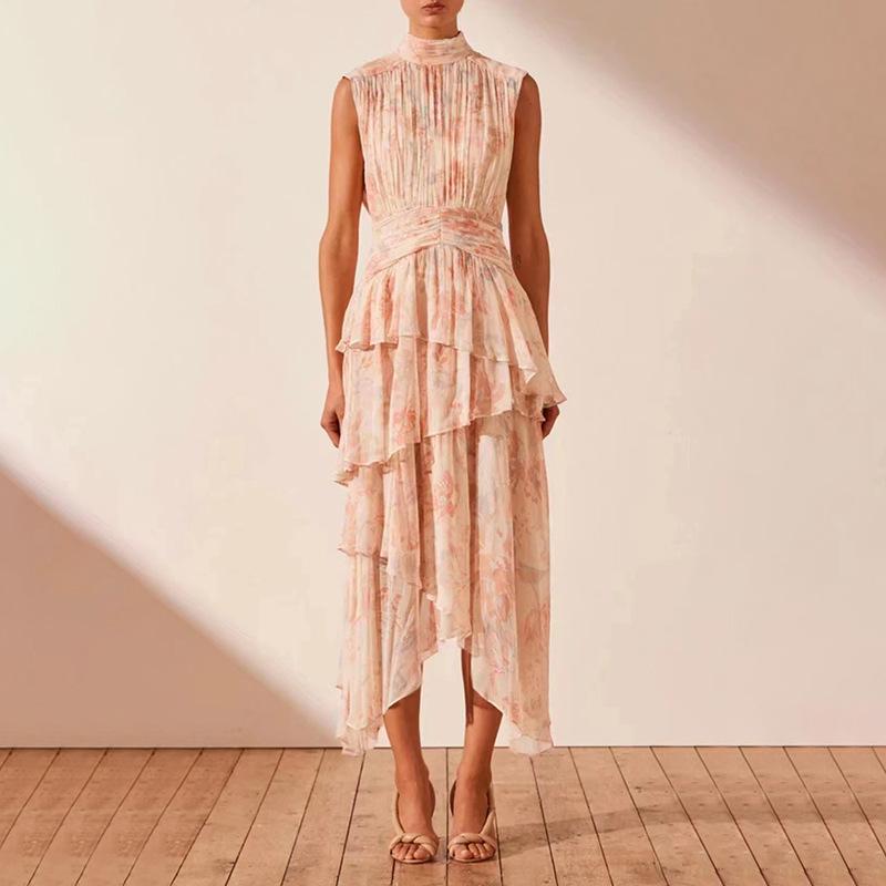 Vestido Rosado Sin Mangas Femenino - Vestiria