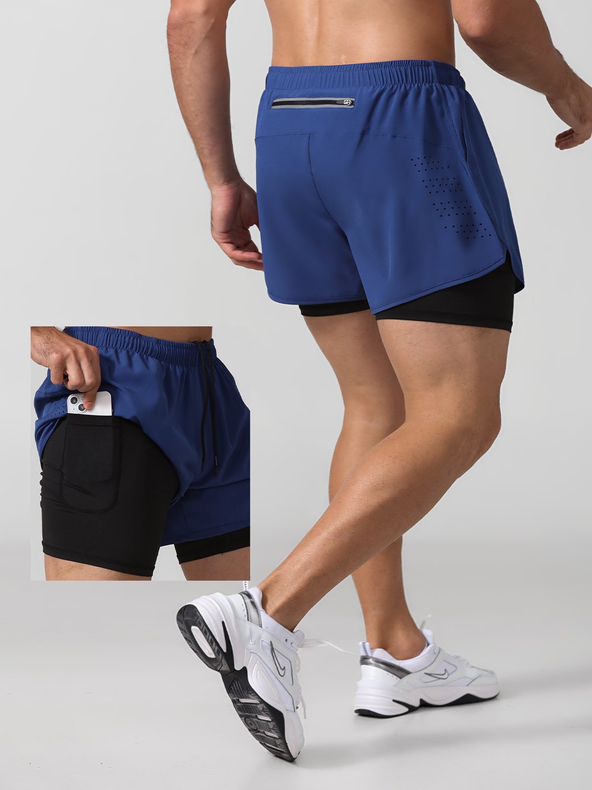 Pantalón Corto Deporte 2 en 1 Impermeable