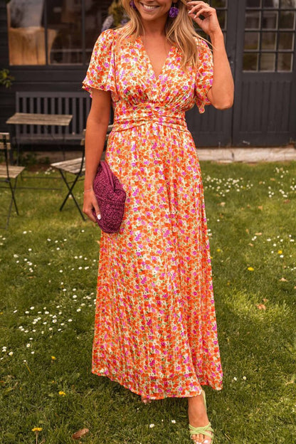 Vestido Elegante Escote en V Largo