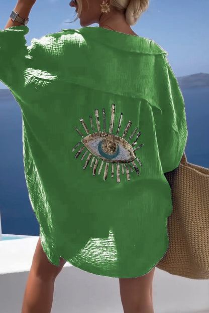 Blusa Mujer Estampado Ojos