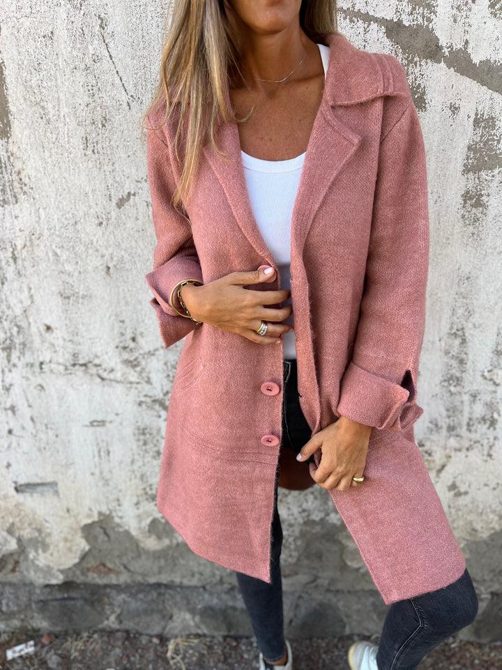 Abrigo Impermeable Cuello Solapa Mujer