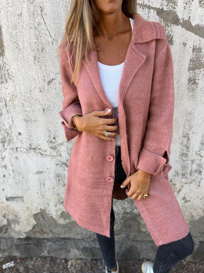 Abrigo Impermeable Cuello Solapa Mujer