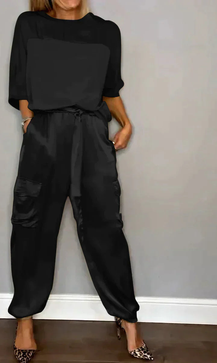 Vestido de noche de raso elegante