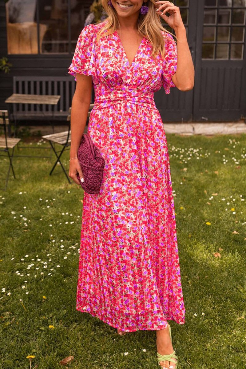 Vestido Elegante Escote en V Largo