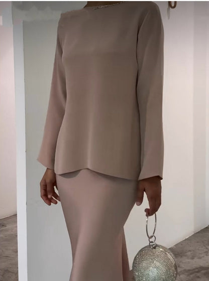 Vestido Estampado Cuentas Chic