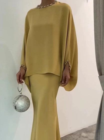 Vestido Estampado Cuentas Chic