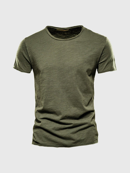 Camisa Algodón Clásica Cuello Redondo