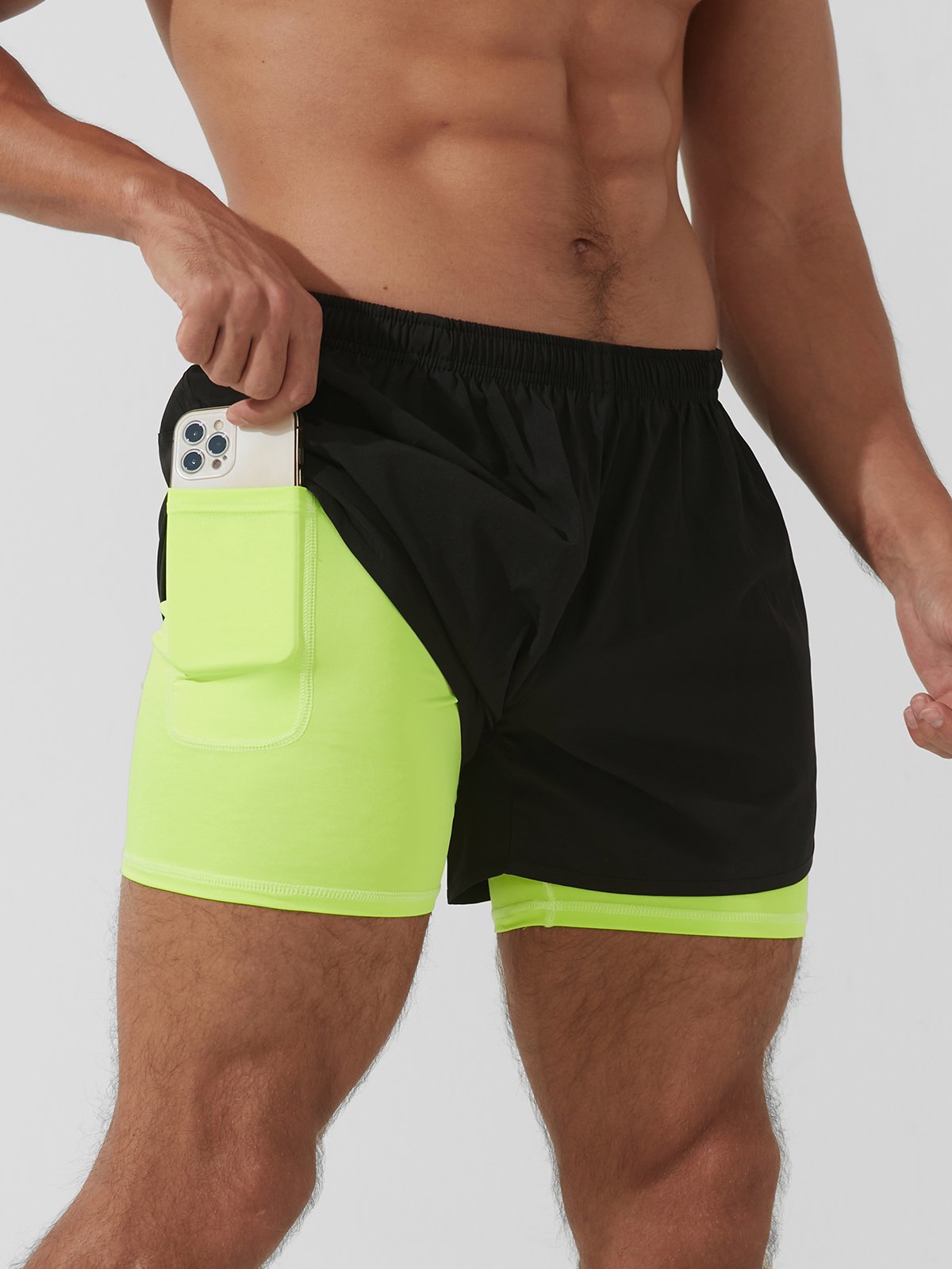 Pantalón Corto Deporte 2 en 1 Impermeable