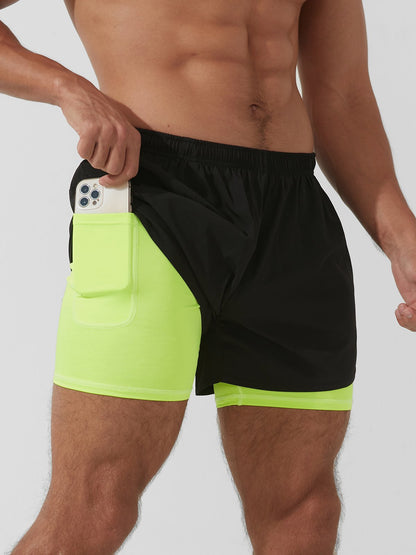 Pantalón Corto Deporte 2 en 1 Impermeable