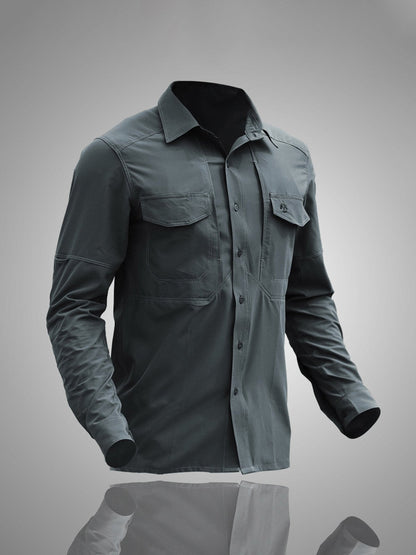 Camisa Deportiva Hombre Secado Rápido 5 Bolsillos