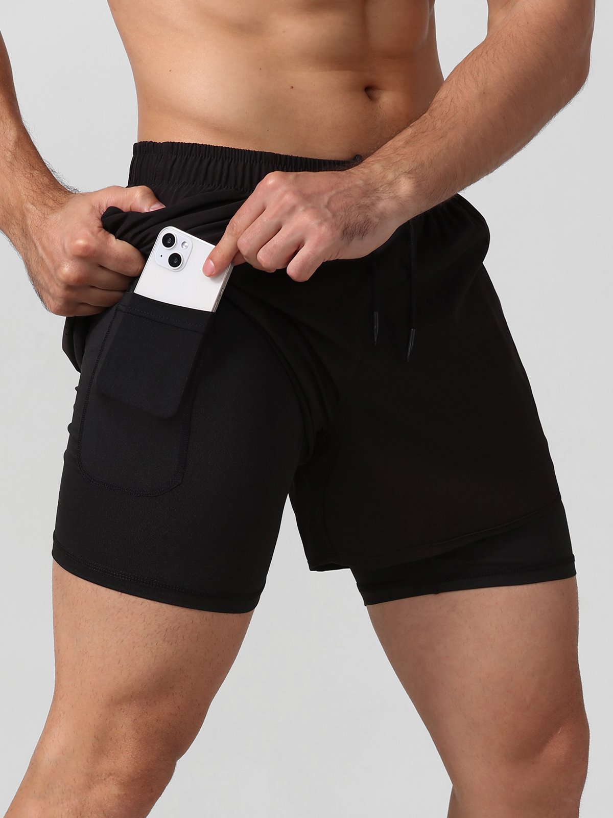 Pantalón Corto Deporte 2 en 1 Impermeable