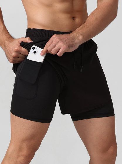 Pantalón Corto Deporte 2 en 1 Impermeable