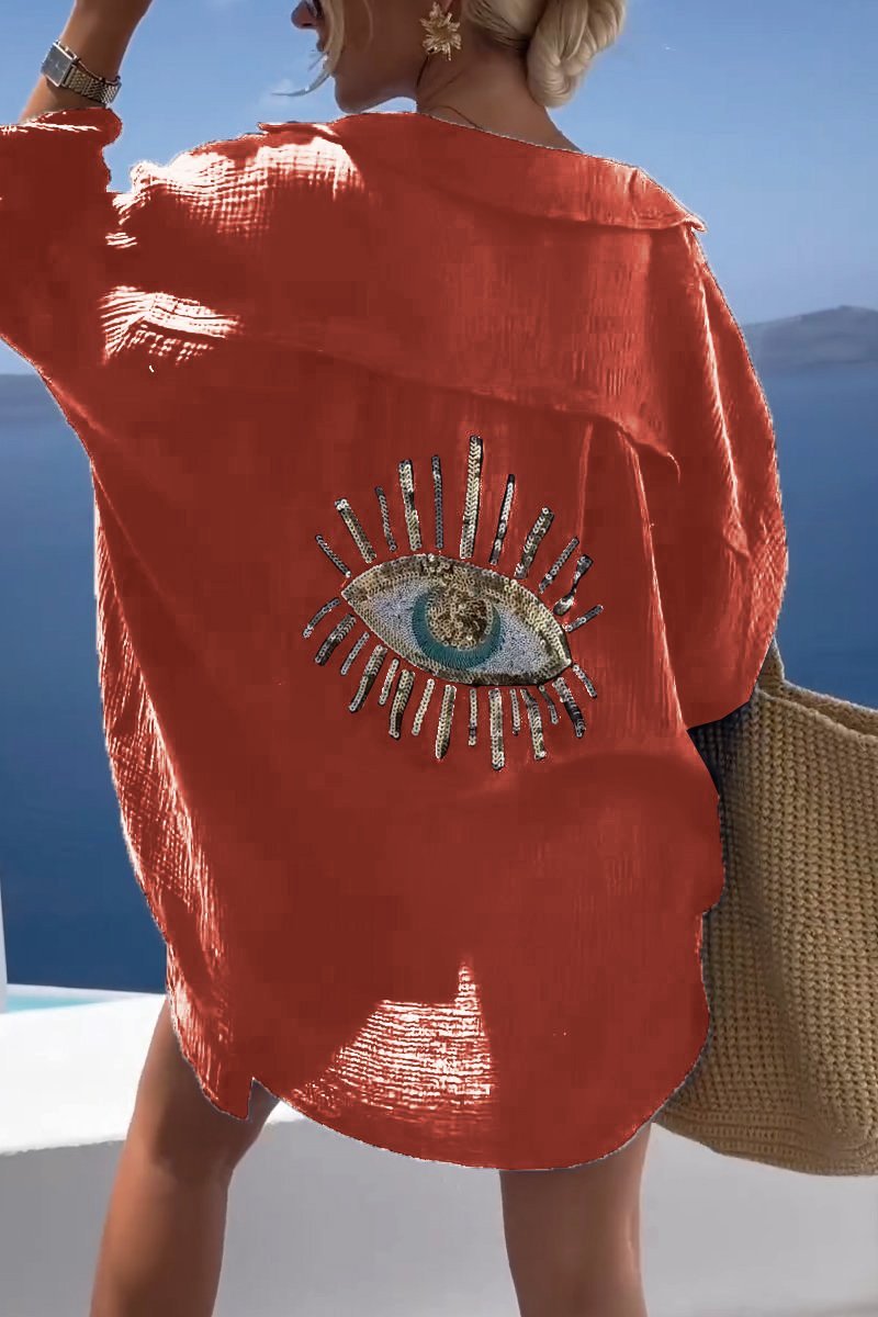 Blusa Mujer Estampado Ojos