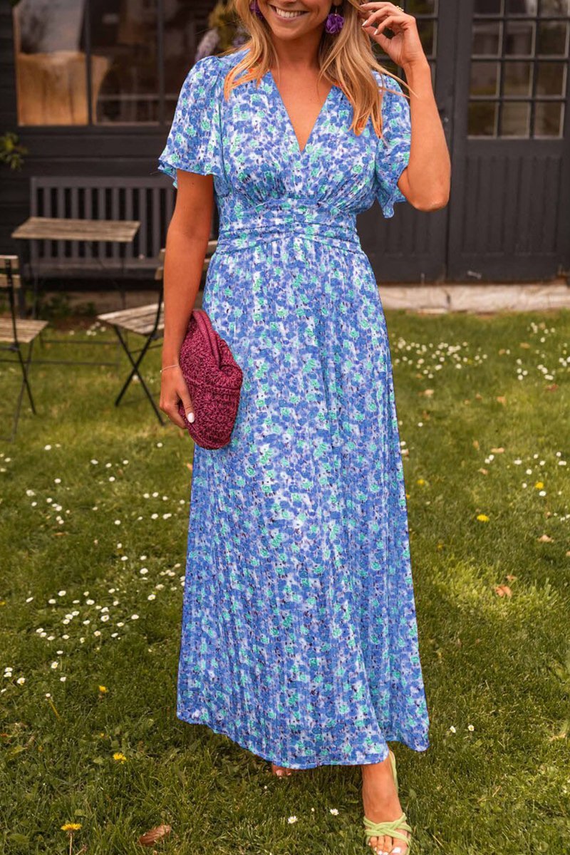 Vestido Elegante Escote en V Largo