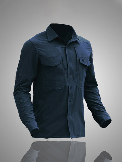 Camisa Deportiva Hombre Secado Rápido 5 Bolsillos