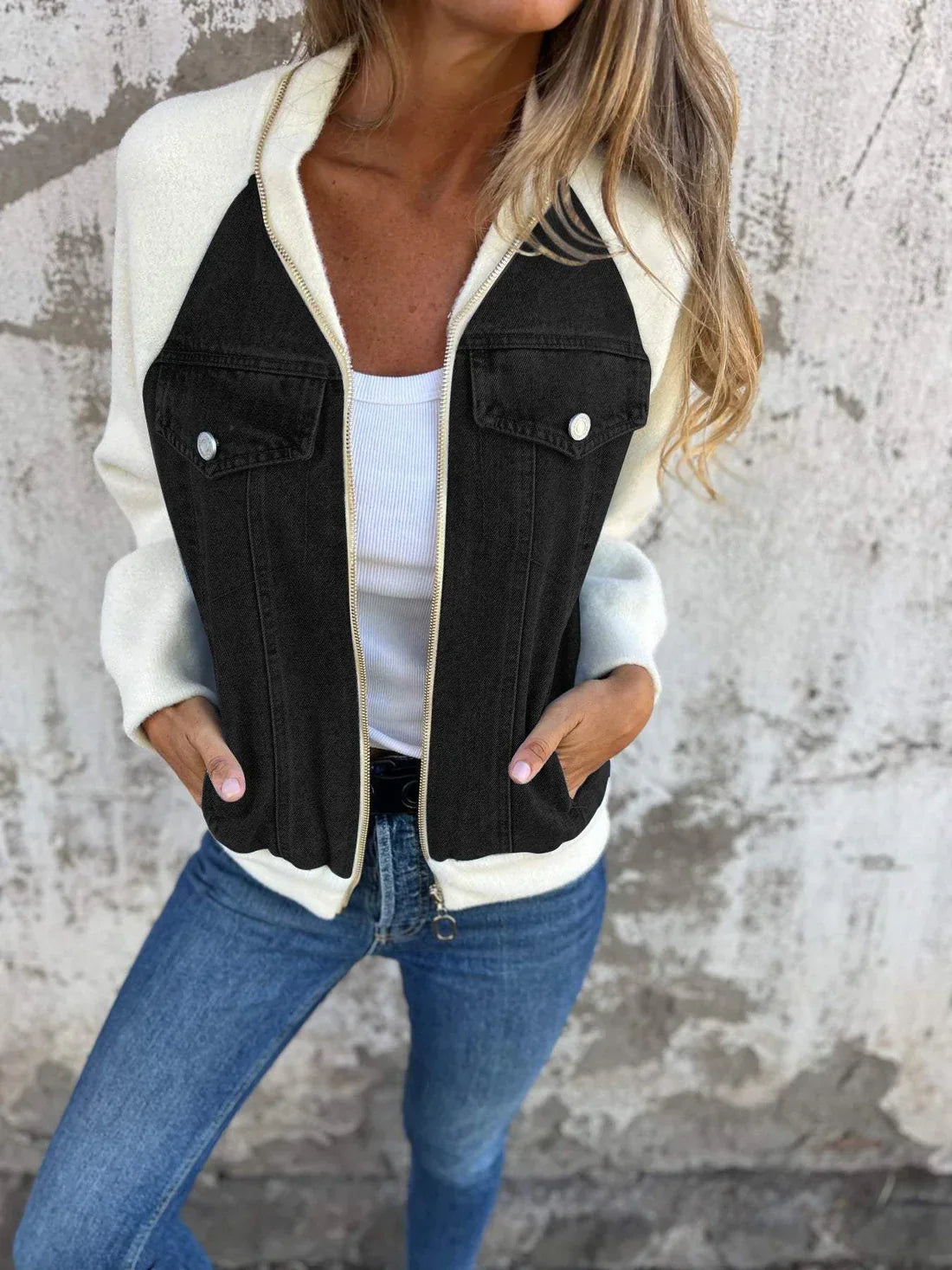 Chaqueta Polar Jeans Azul