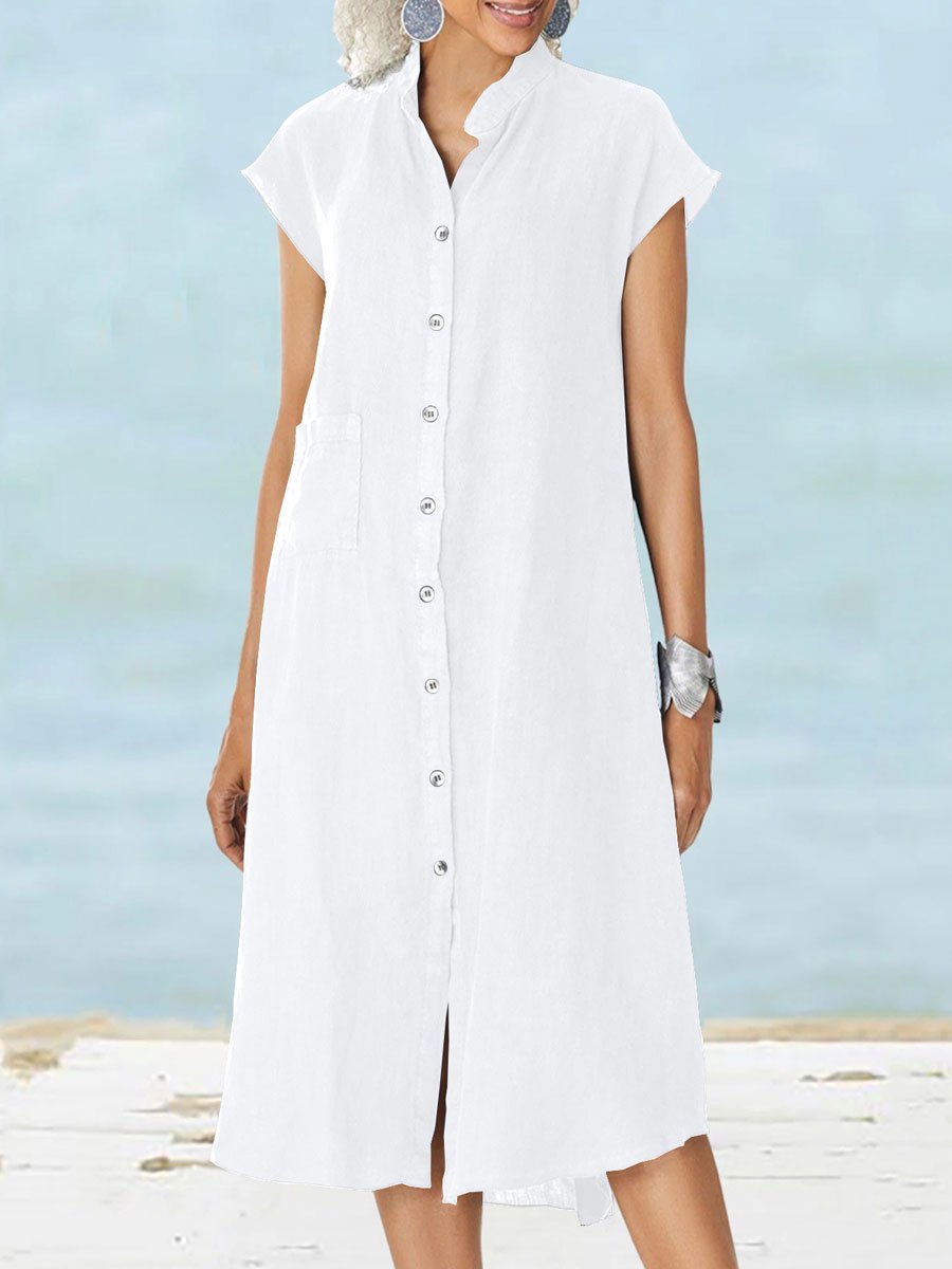 Vestido Midi Fresh Verano Manga Corta