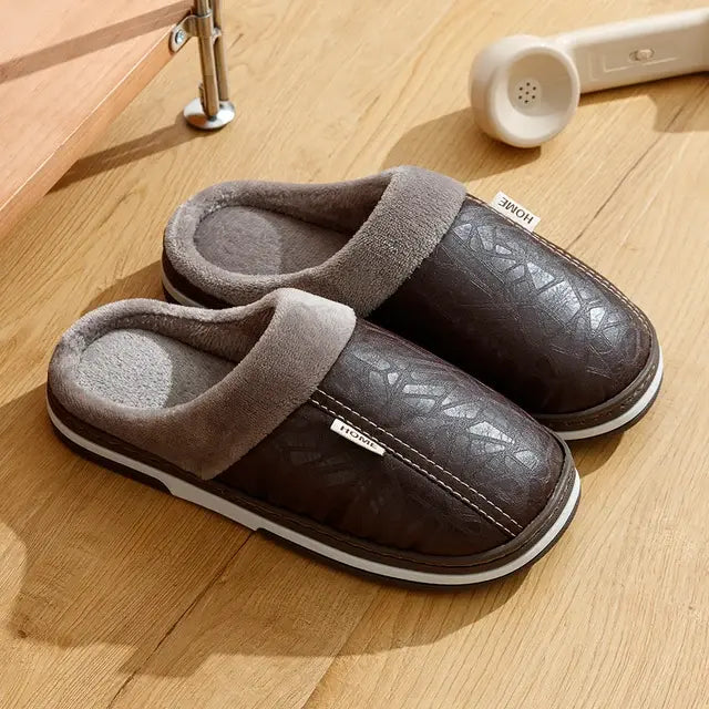 Zapatillas de cuero hombre elegantes