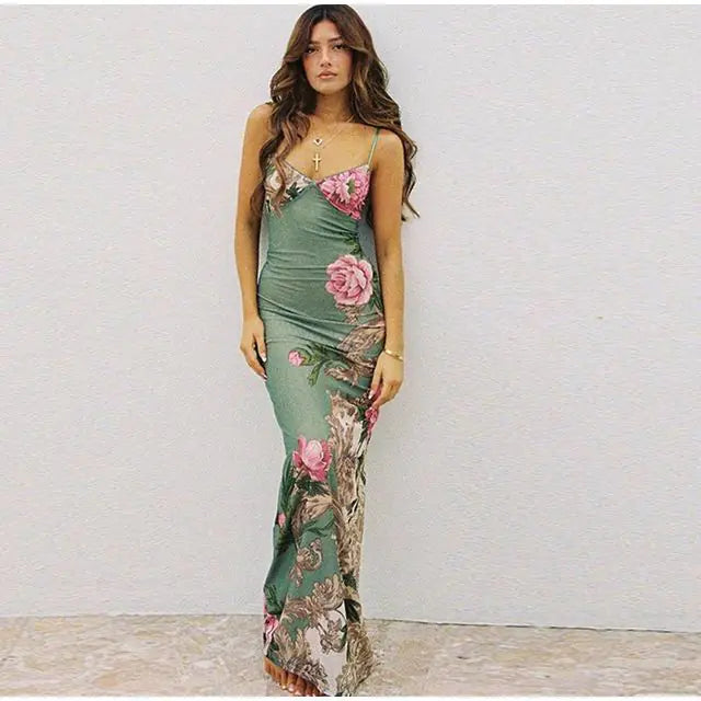 Vestido Floral Verano Sin Mangas