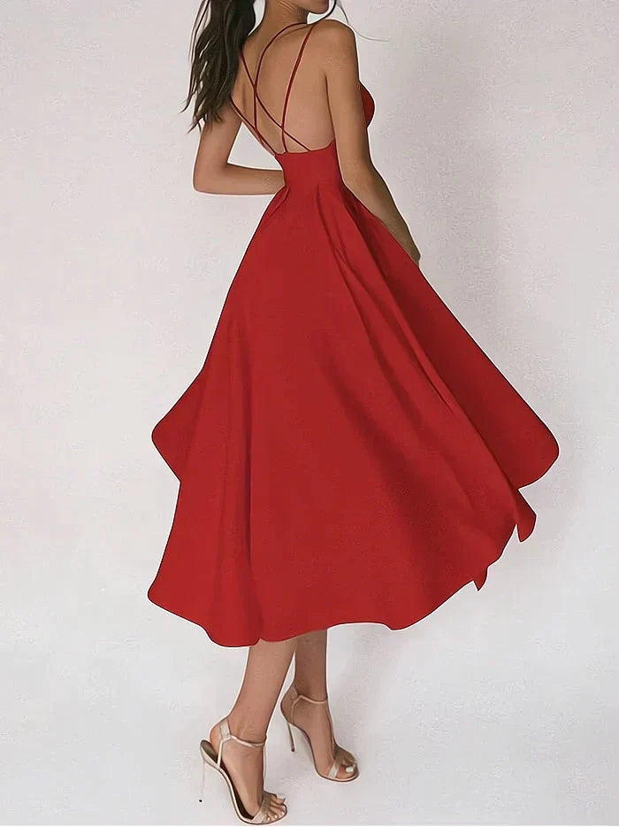 Vestido Fiesta Cuello en V Elegante