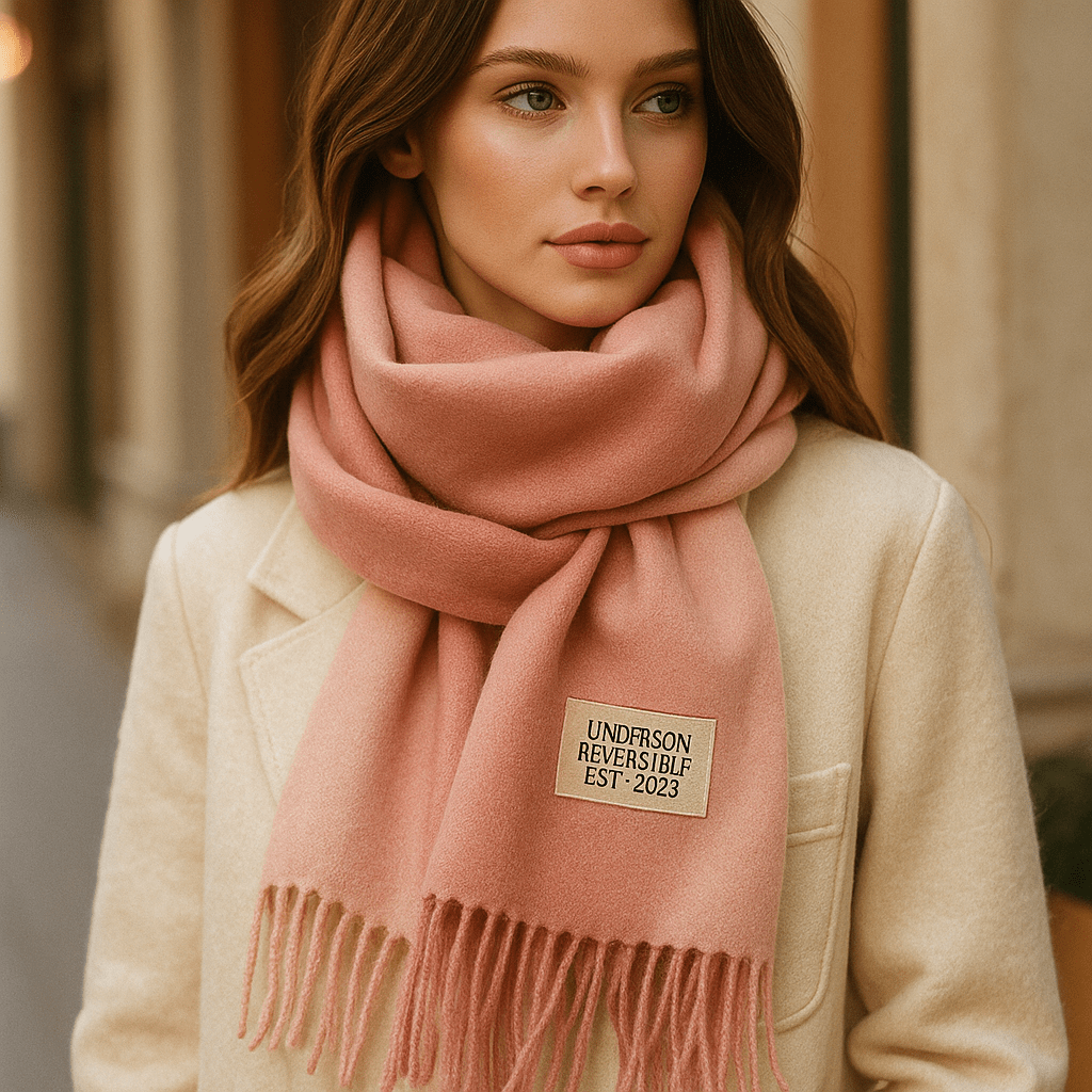 Bufanda de Pashmina Suave Reversible Mujer