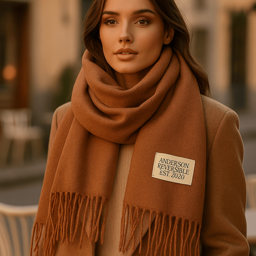 Bufanda de Pashmina Suave Reversible Mujer