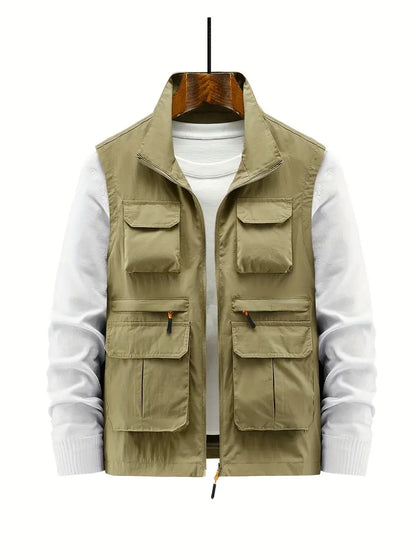 Chaleco Hombre Impermeable con Bolsillos Prácticos