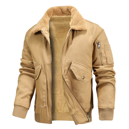 Chaqueta Abrigada Sherpa Estilo Urbano