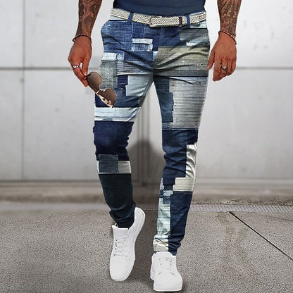 Pantalones Hombre Verano Estilo Patchwork Clásico - Vestiria