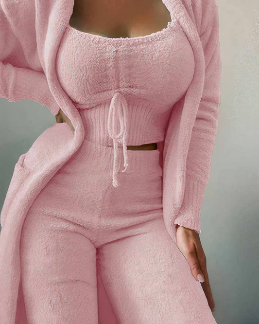 Pijama femenino de punto suave y cómodo - Vestiria