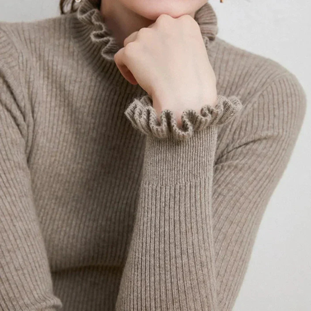 Jersey Mujer Cuello Alto Cálido