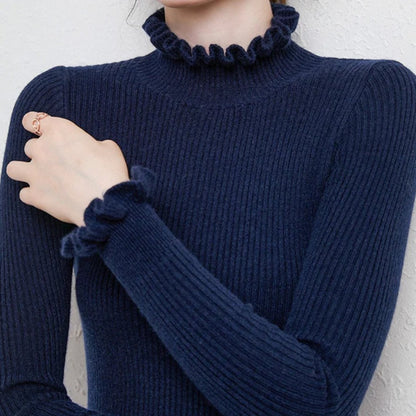 Jersey Mujer Cuello Alto Cálido