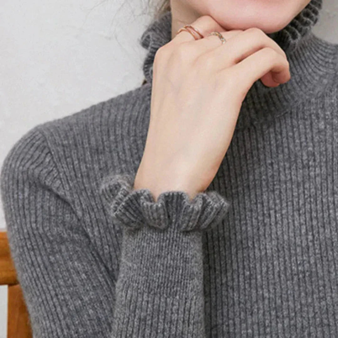 Jersey Mujer Cuello Alto Cálido