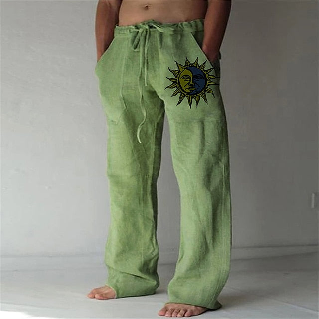 Pantalones Lino Ligeros Hombre Verano