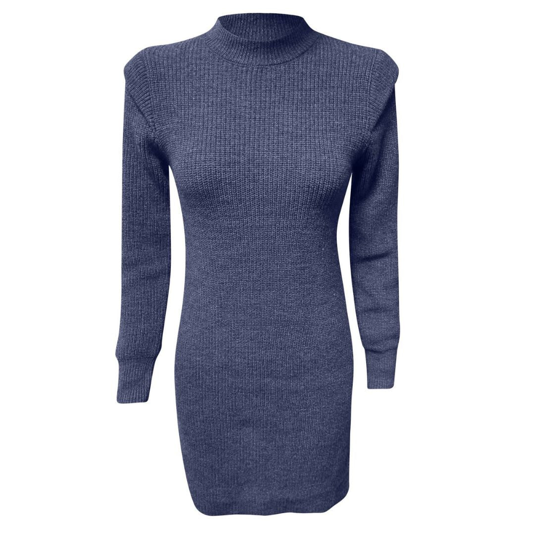 Vestido Femenino Manga Larga Elegante