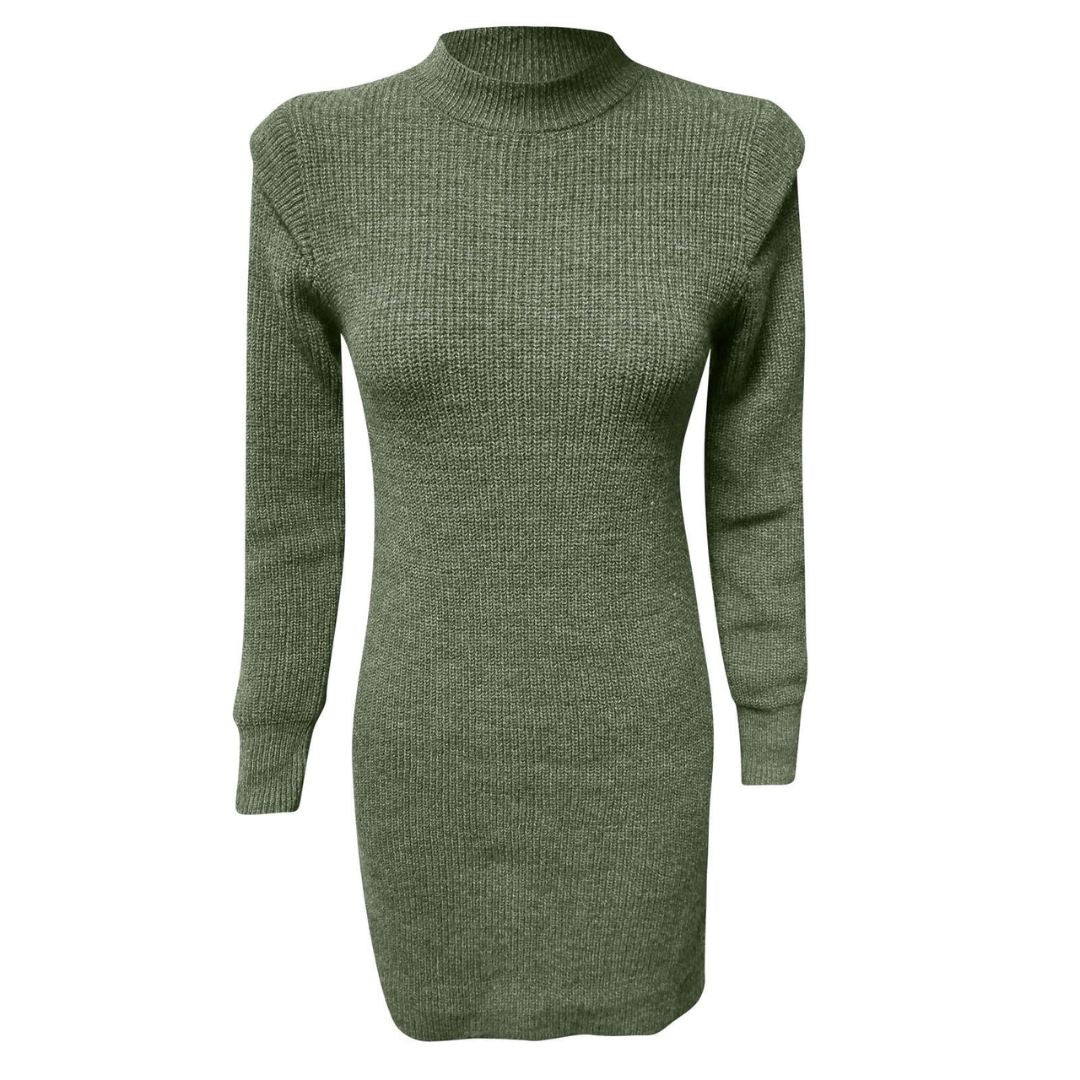Vestido Femenino Manga Larga Elegante