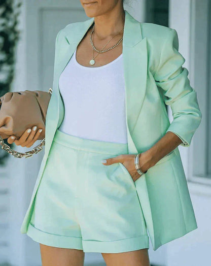 Traje Chaqueta Pantalón Corto Verano