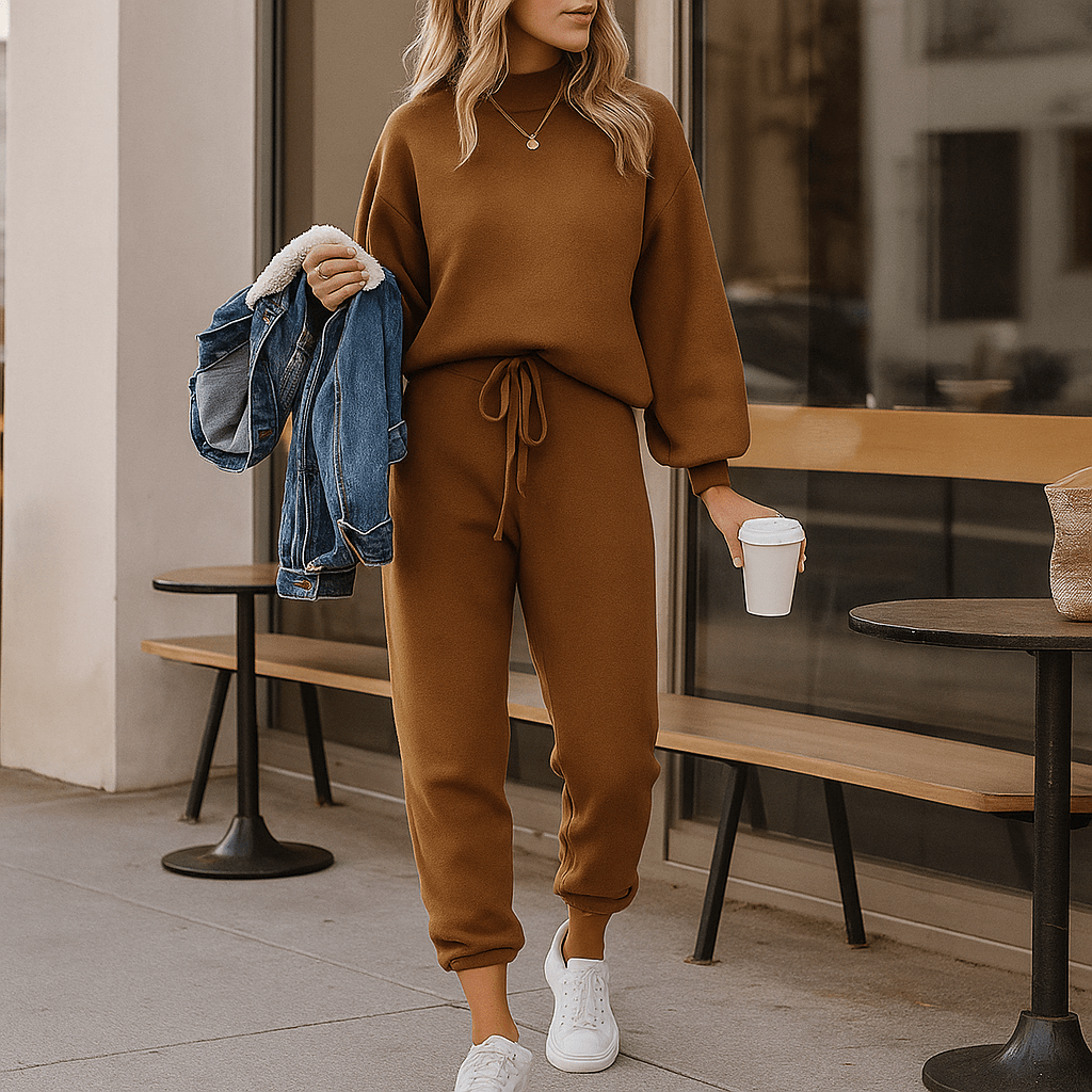 Traje de mujer de punto dos piezas elegante