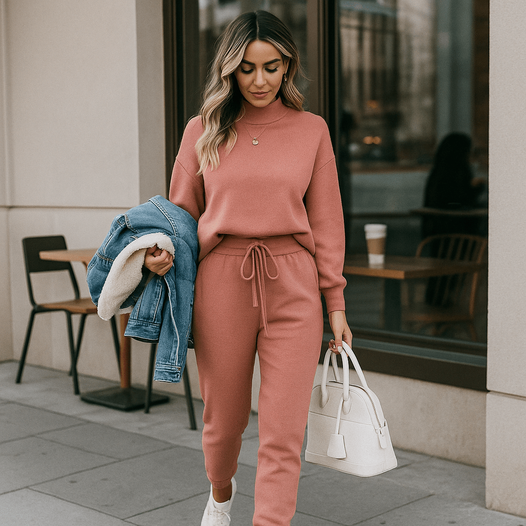 Traje de mujer de punto dos piezas elegante - Vestiria