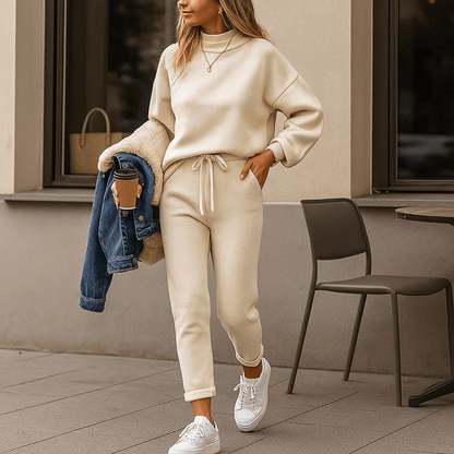 Traje de mujer de punto dos piezas elegante