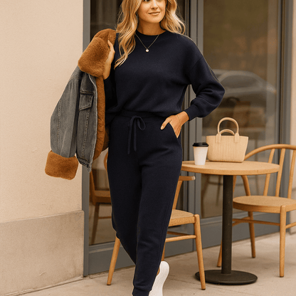Traje de mujer de punto dos piezas elegante