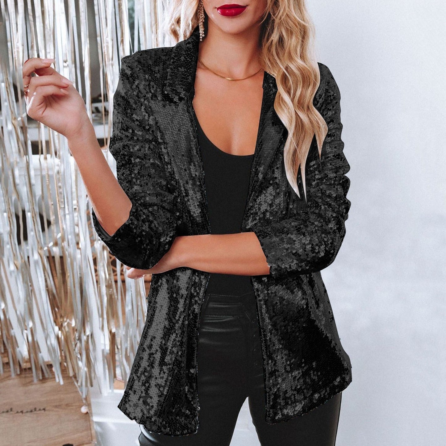 Chaquetilla Lentejuelas Glamurosa Mujer