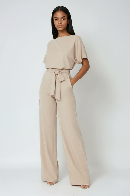 Pantalón Mujer Ancho Cinturón Elástico