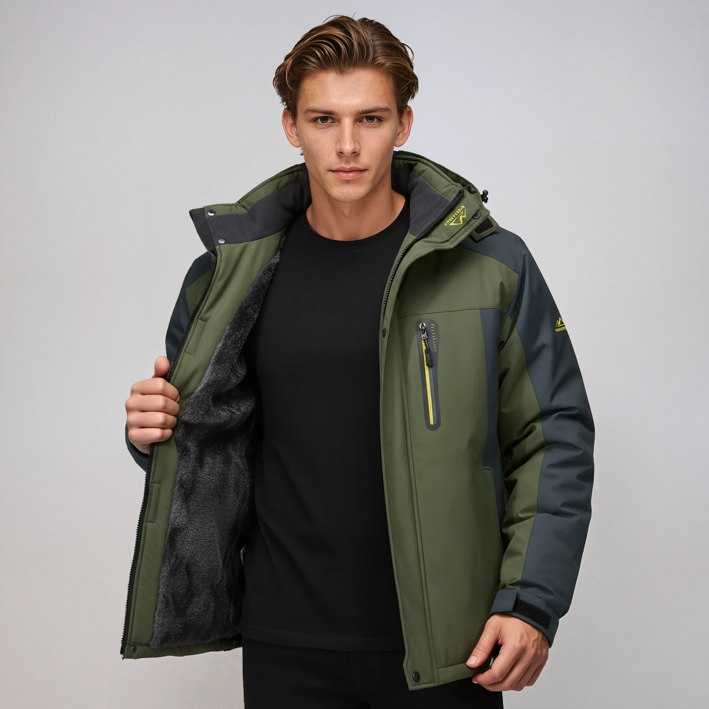 Chaqueta de abrigo impermeable invierno hombre - Vestiria