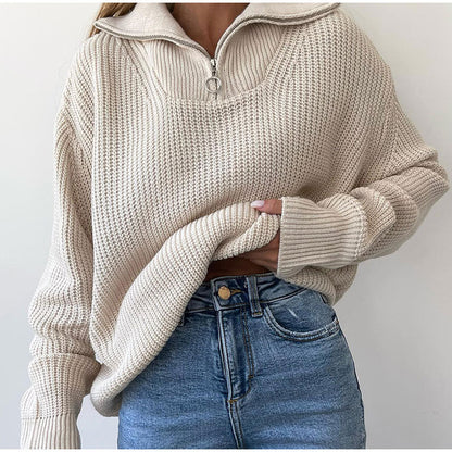 Sudadera de Punto Cuello Alto con Cremallera